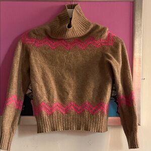 🎀 Brodie Cashmere Brown and Pink Women's Sweater